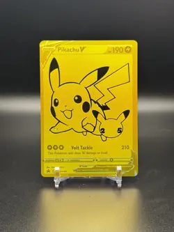 2021 POKEMON CELEBRATIONS UPC BLACK STAR PROMO #SWSH145 PIKACHU V (GOLD) - NM - Image 3