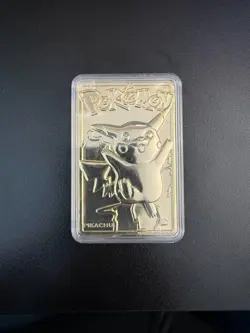 Pokemon 1999 23k Gold Plated Trading Card - #25 Pikachu, COA, Burger King Promo - Image 1