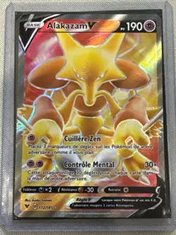 CARTE POKEMON ALAKAZAM V 172/185 FA FULL ART VOLTAGE ECLATANT EB04 FR - Image 1
