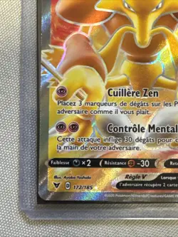 CARTE POKEMON ALAKAZAM V 172/185 FA FULL ART VOLTAGE ECLATANT EB04 FR - Image 5