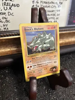 Pokemon TCG Brock's Rhyhorn Gym Heroes 22/132 Unlimited Rare - Image 2
