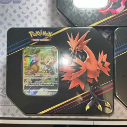 3 x Pokemon Crown Zenith Tins Galarian Birds Zapdos Articuno Moltres | Sealed - Image 3