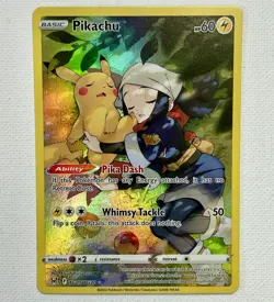 Pikachu TG05/TG30 Full Art Trainer Gallery Holo Ultra Rare Swsh11 Pokemon TCG - Image 1
