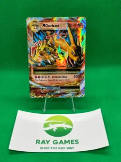 Pokemon TCG M Charizard EX 13/108 XY Evolutions Holo Mega Damaged - Image 1