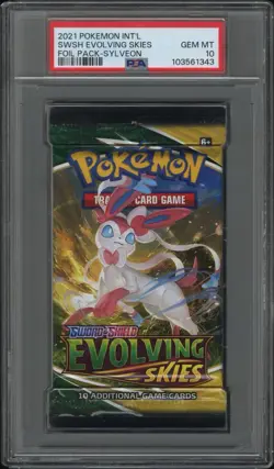 Pokemon Evolving Skies Sylveon Art Booster Pack Sealed PSA 10 GEM MINT - Image 1