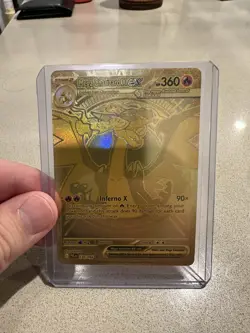 Pokemon TCG Phantasmal Flames Mega Charizard X Ex Gold Mega Hyper Rare 130/094 - Image 1