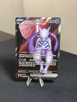Pokemon TCG 2025 Destined Rivals Team Rocket’s Mewtwo ex 213/182 MINT! - Image 1
