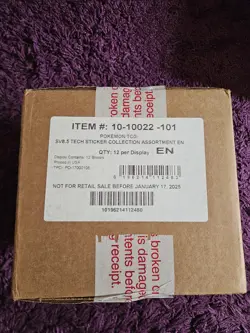 SEALED Case - Pokemon TCG Prismatic Evolutions Tech Sticker Collection - x12 - Image 1