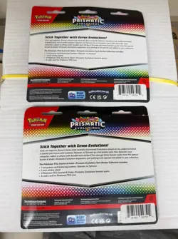 Pokemon TCG Prismatic Evolutions Tech Sticker Collection Blister Lot Of 2 - Image 2