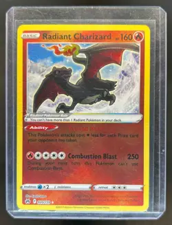 2023 Pokemon Sword & Shield Crown Zenith Radiant Charizard #020/159 - Image 1