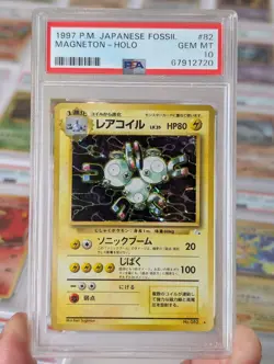1997 Pokemon Japanese Fossil #82 Magneton Holo PSA 10 GEM MINT - Image 1