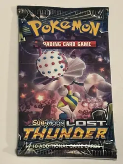 Pokemon TCG Sun & Moon Lost Thunder Sealed Booster Pack Blacephalon Artwork - Image 1