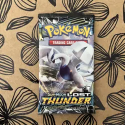 Pokemon Sun & Moon Lost Thunder Lugia Art Booster Pack Brand New/Sealed! - Image 1
