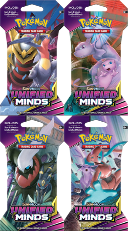 1 x 10-Cards Unified Minds Pokemon Sun Moon SM11 Booster Blister Sealed Pack ENG - Image 1