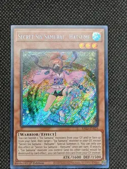 YuGiOh! - Secret Six Samurai - Hatsume RA03-EN016 Secret Rare 1st Edition NM - Image 1