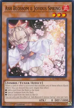 Yugioh! LP Ash Blossom & Joyous Spring - SDWD-EN017 - Common - 1st Edition Light - Image 1