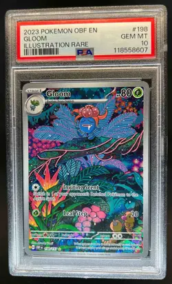 2023 Pokemon SV Obsidian Flames OBF EN Gloom #198/197 PSA 10 - Image 1