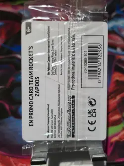 SEALED Team Rocket's Zapdos 70/180 DESTINED RIVALS EB GAMES Stamped Promo - Image 2