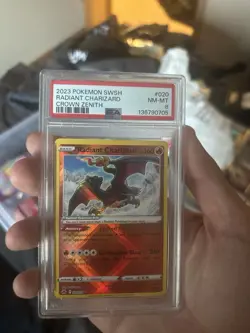 2023 Pokemon Crown Zenith Radiant Charizard #020/159 PSA 8 NM-MT - Image 1