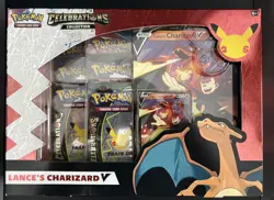 Pokemon 25th Anniversary Celebrations Lance's Charizard V Collection Box Sealed - Image 1