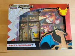 Pokemon TCG: Celebrations 25th Anniversary Lance's Charizard V Box New & Sealed - Image 1