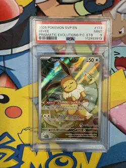 Eevee 173 Pokemon Center Scarlet & Violet Prismatic Evolutions ETB Promo PSA 9 - Image 1