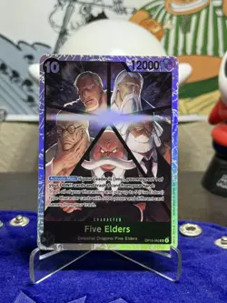 One Piece TCG English OP13-082 Five Elders SR Foil NM - Image 1