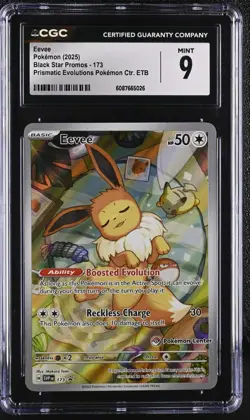 Pokemon Center Exclusive Eevee #173 Stamped Promo Prismatic Evolutions Holo - Image 3