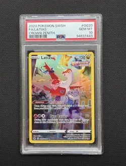 Latias GG20/GG70 Pokemon SWSH Crown Zenith Galarian Gallery PSA 10 Gem Mint Card - Image 1