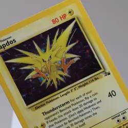 Pokemon TCG - Zapdos 15/62 Fossil Holo Rare WOTC 1999 - EXC/NM - Image 1