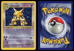Alakazam 1/102 SHADOWLESS Holo Rare Base Set Pokemon - Image 3
