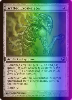 MTG Magic the Gathering Grafted Exoskeleton (162/259) Scars of Mirrodin LP FOIL - Image 1