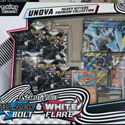 2 PACK Pokemon TCG Black Bolt White Flare Unova Heavy Hitters Premium Collection - Image 2