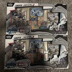 2 PACK Pokemon TCG Black Bolt White Flare Unova Heavy Hitters Premium Collection - Image 1