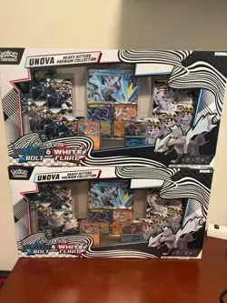 2 PACK Pokemon TCG Black Bolt White Flare Unova Heavy Hitters Premium Collection - Image 1