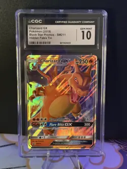 CGC Gem Mint 10 Charizard GX SM211 BLACK STAR PROMO Holo Pokemon Card - Image 5