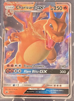 Pokemon TCG Charizard GX Black Star Promo SM211 Holo Card NM Condition - Image 1