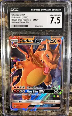 2019 Pokemon Black Star Promo Charizard GX SM211 CGC 7.5 NEAR MINT - Image 1