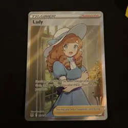 Pokemon TCG Lady Full Art Trainer Lost Origin Ultra Rare Card 193/196 - Image 1