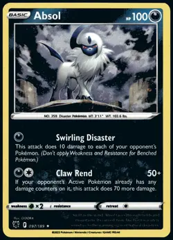Absol - (Cosmos Holo) Rare Miscellaneous Cards & Products 097/189 NM - Image 1
