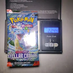 Heavy 22.44g Pokemon Tcg stellar crown Booster Pack Factory Sealed New - Image 1