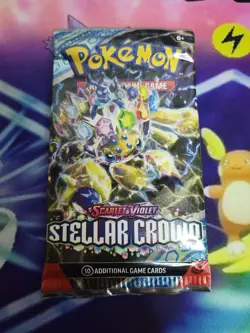🔥 VERY HEAVY 🔥 22.5g Pokemon TCG Stellar Crown Booster Pack FACTORY SEALED!! ✅ - Image 2