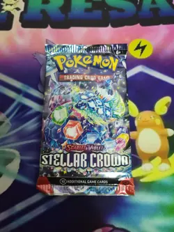 🔥 VERY HEAVY 🔥 22.5g Pokemon TCG Stellar Crown Booster Pack FACTORY SEALED!! ✅ - Image 4