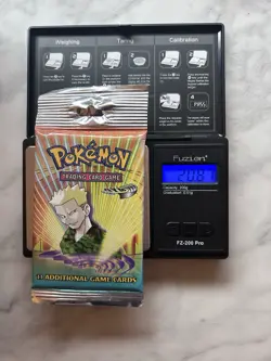 FACTORY SEALED Pokemon Gym Heroes Lt. Surge LONG Booster Pack WOTC 20.87g HeavyU - Image 1