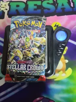 🔥 VERY HEAVY 🔥 22.3g Pokemon TCG Stellar Crown Booster Pack FACTORY SEALED!! ✅ - Image 2
