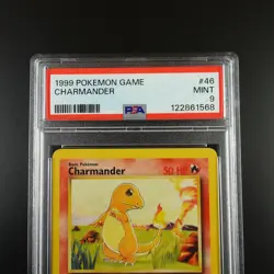 PSA 9 Charmander 46/102 Pokemon Base Set 1999 Non Holo Graded Card - Image 2