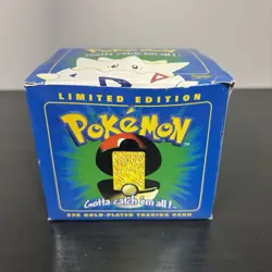 Vintage 1999 Pokemon Burger King 23k Gold Plated Trading Card Togepi Blue Sealed - Image 2