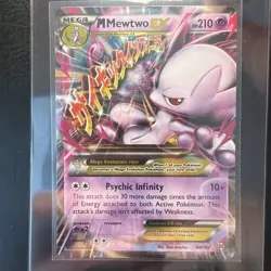 M Mega Mewtwo EX 64/162 XY Breakthrough Ultra Rare Holo Pokemon Card LP-NM - Image 1