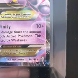 M Mega Mewtwo EX 64/162 XY Breakthrough Ultra Rare Holo Pokemon Card LP-NM - Image 2