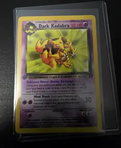 POKEMON Card TEAM ROCKET 1st Edition DARK KADABRA #39/82 Uncommon NEAR MINT NM - Image 1
